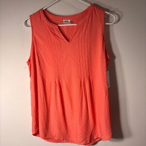 Croft & Barrow V-Neck Coral Tank Top
